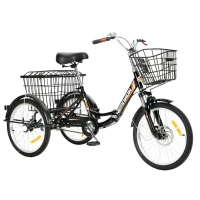 Трехколесный велосипед для взрослых РВЗ Чемпион 20" 1 скорость (складной) 